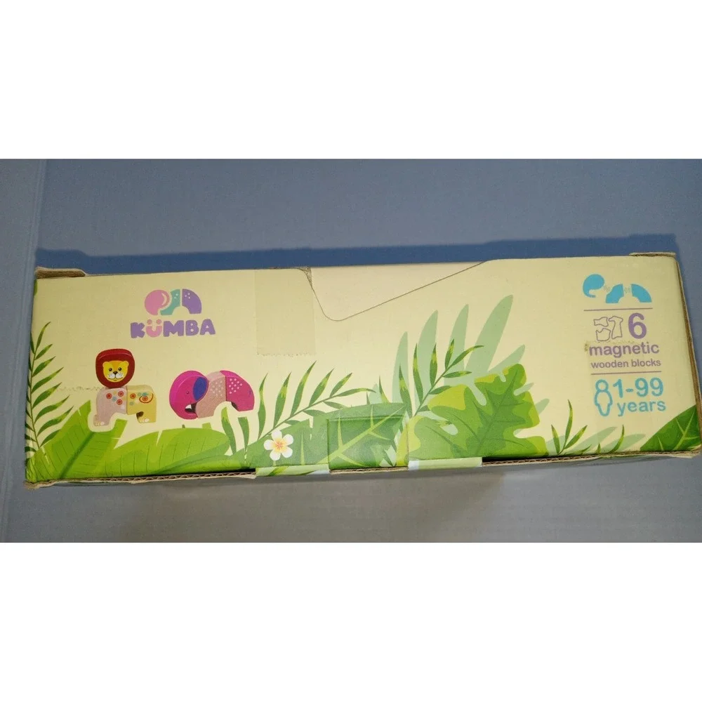 Kumba Magnetic Toys Elephant, Lion,‎ Zebra, Giraffe, Alligator AGES 1-99 New